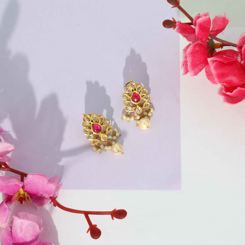 Manikya Prabha Gold Polki Diamond Earring