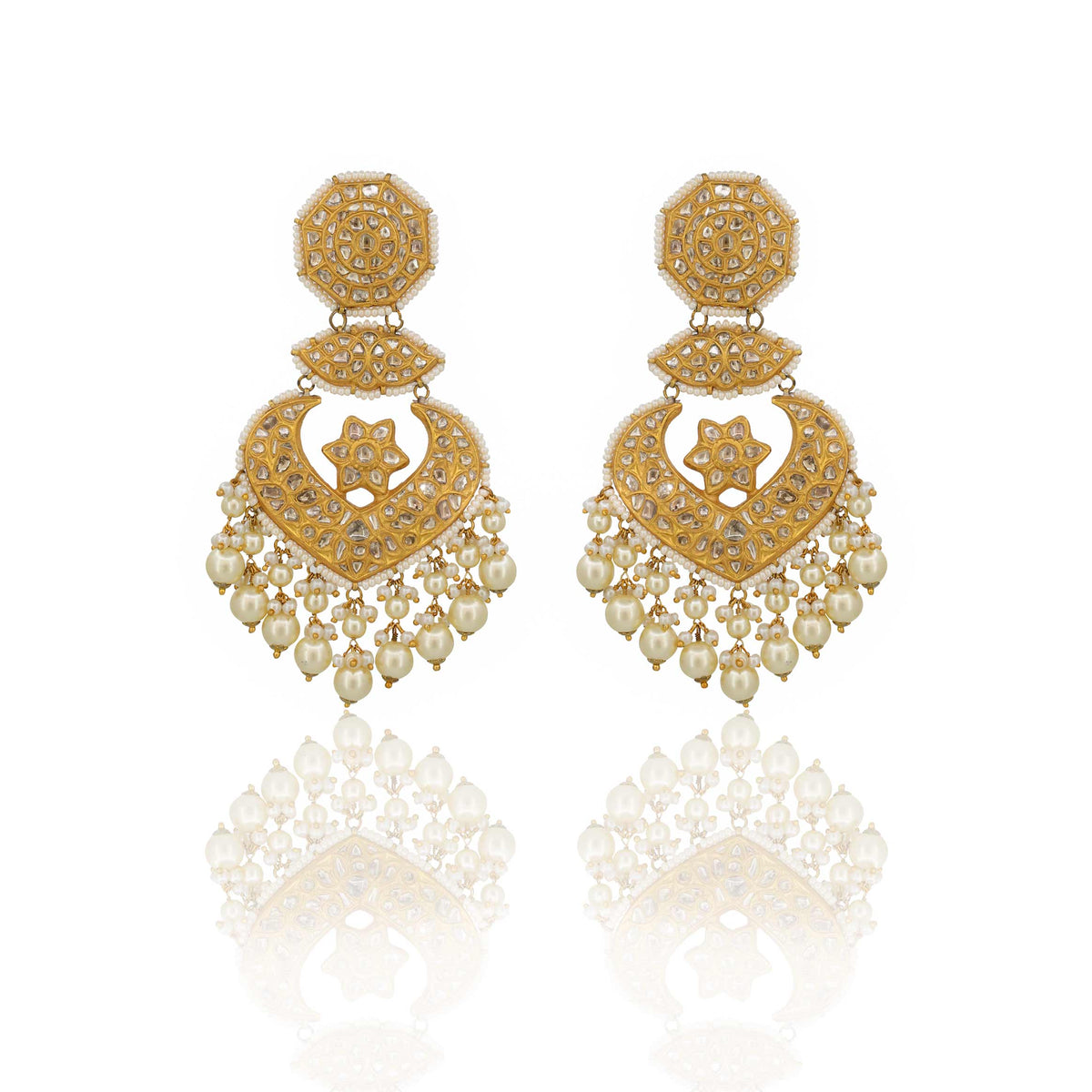 Intricate Polki Bridal Earring
