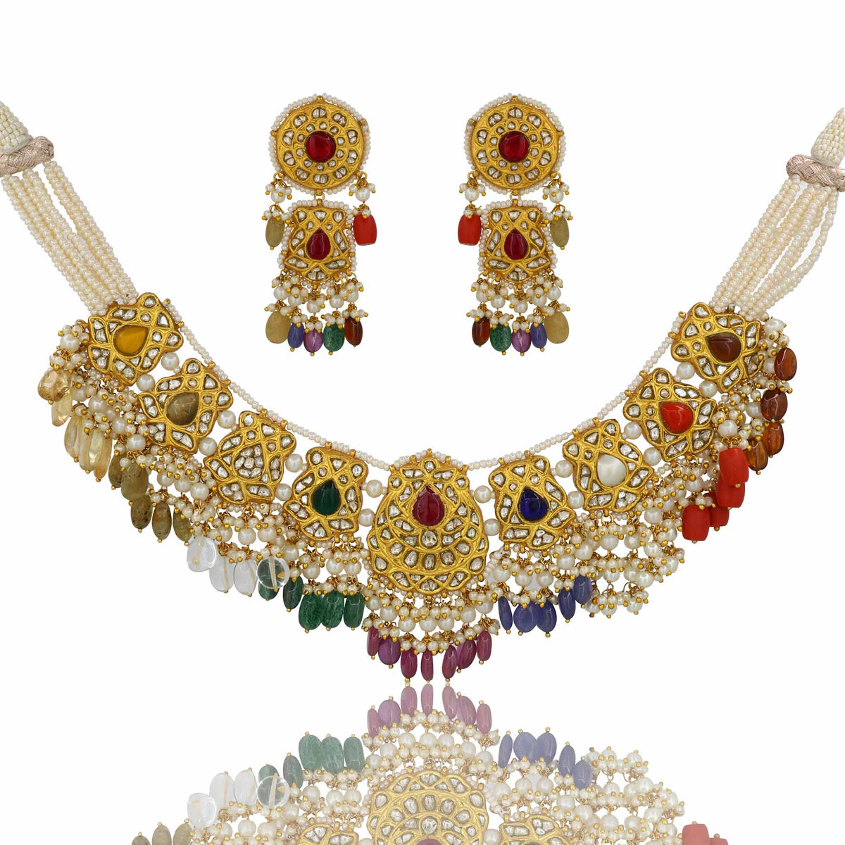 Navratan Necklace Set
