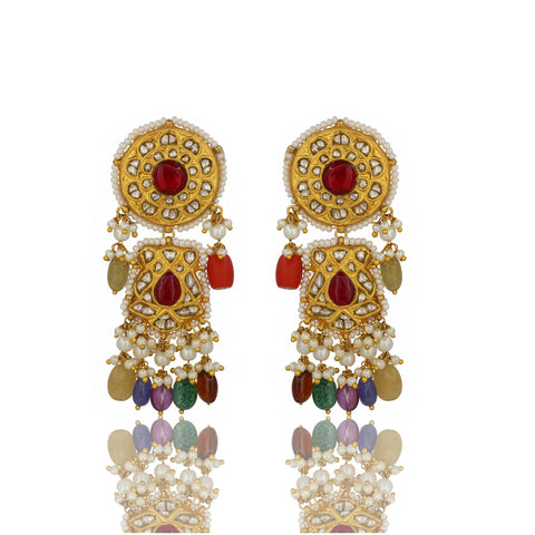 Navratan Necklace Set