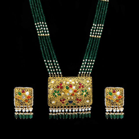 Navratna Shringar Pendant Set