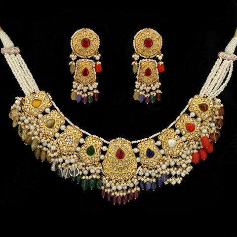 Navratan Necklace Set