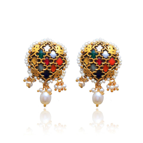 Partash Navratan Necklace Set