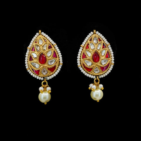 Gold Polki & Ruby Statement Tops