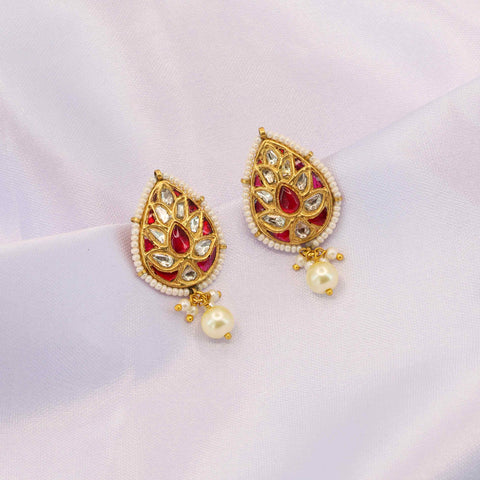 Gold Polki & Ruby Statement Tops