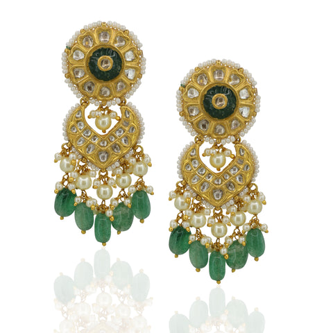 Traditional Gold Polki Diamond Choker Set