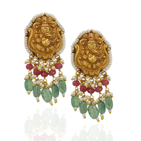 Temple Collection: Ganesh Ji Handcrafted Pendant Set