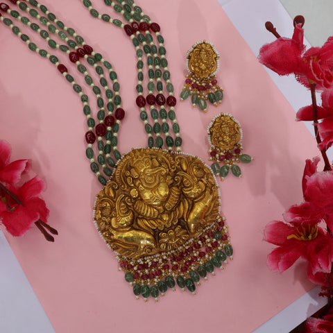 Temple Collection: Ganesh Ji Handcrafted Pendant Set