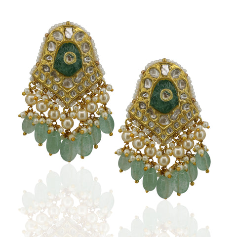 The Heritage Emerald & Syndicate Polki Diamond Necklace Set