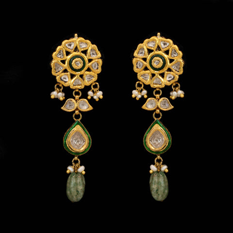 Durga Ratna Gold Polki Diamond Earring