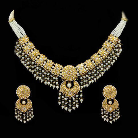 Polki Diamond Necklace Set