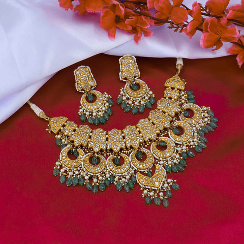 Bhargavi Bridal Gold  Polki Necklace Set