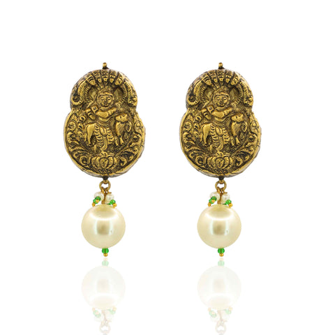 Divine Grace Antique Gold Hasli Necklace Set