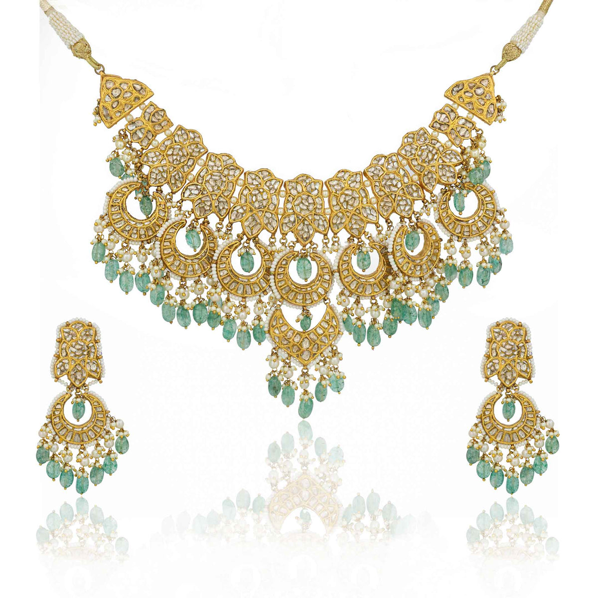 Bhargavi Bridal Gold  Polki Necklace Set