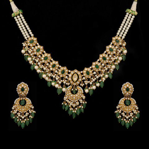 Haripriya Bridal Gold  Polki Necklace Set