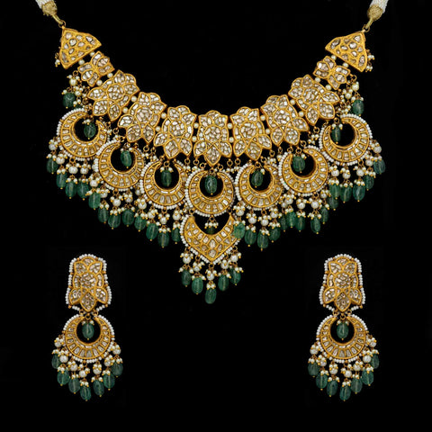 Bhargavi Bridal Gold  Polki Necklace Set