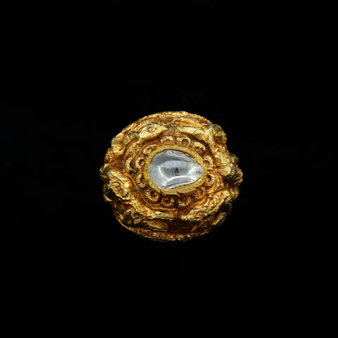 Diamond Polki Gold Ring( Hallmark-91.6)
