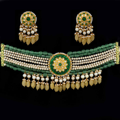Polki Diamond Chocker Necklace Set