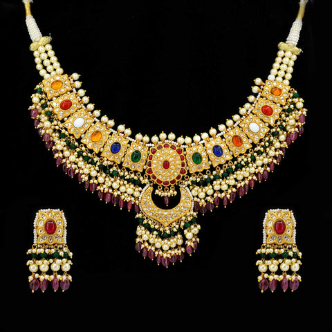 Navratan Necklace Set