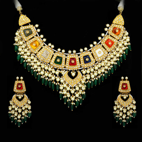 Navratan Necklace Set