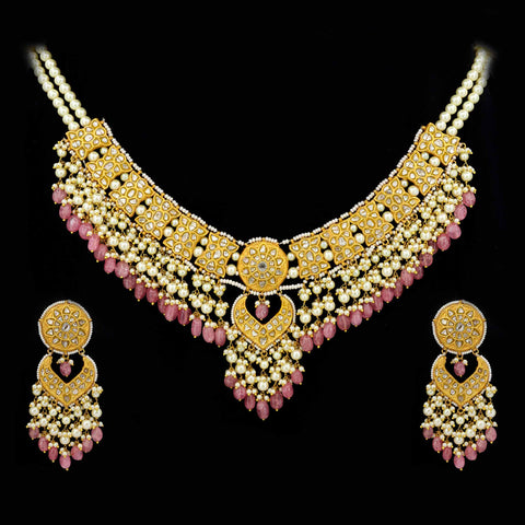 Polki Diamond Necklace Set