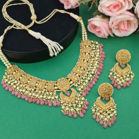 Polki Diamond Necklace Set