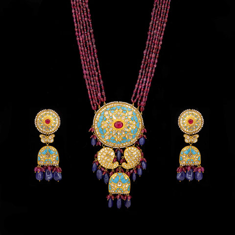 Narayani Turquoise Pendant Necklace Set