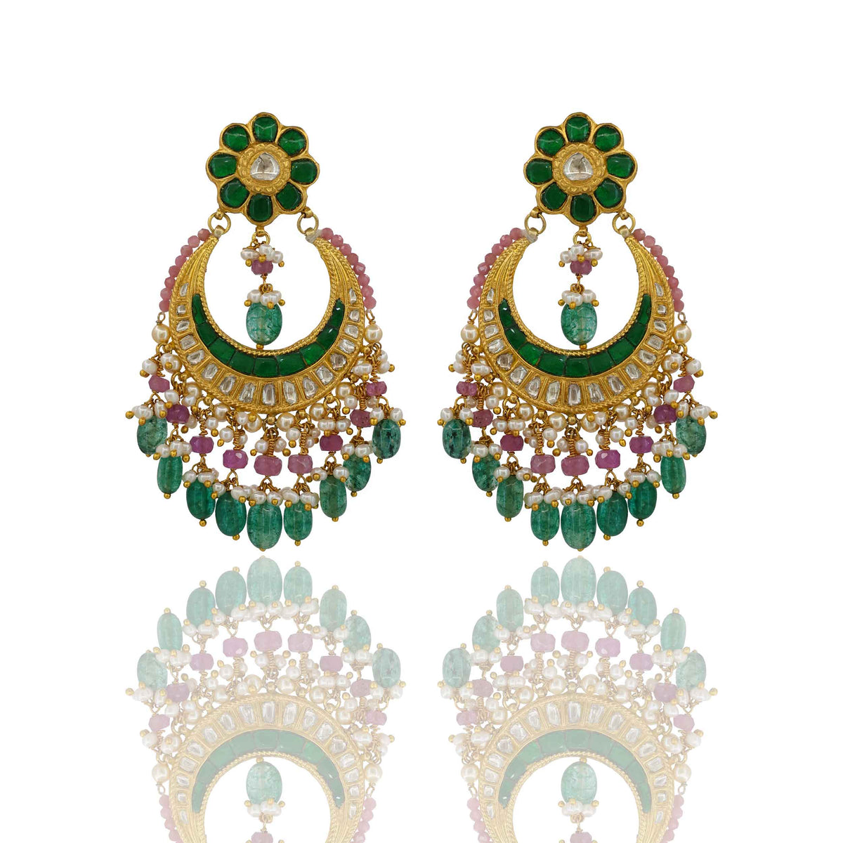 Maharani Thappa Chandbali Earrings