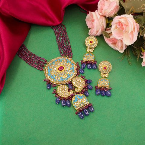 Narayani Turquoise Pendant Necklace Set