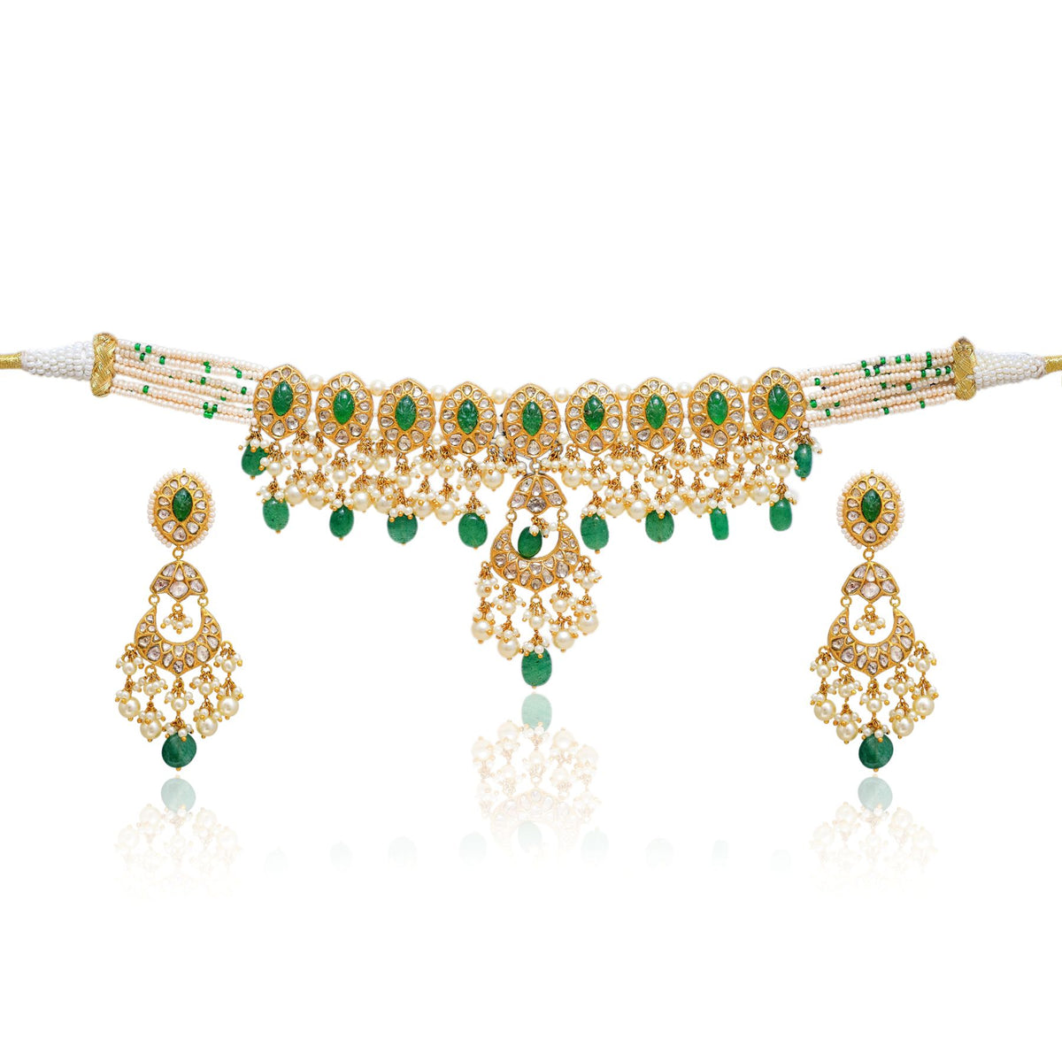 Green Polki Choker (Hallmark 91.6)