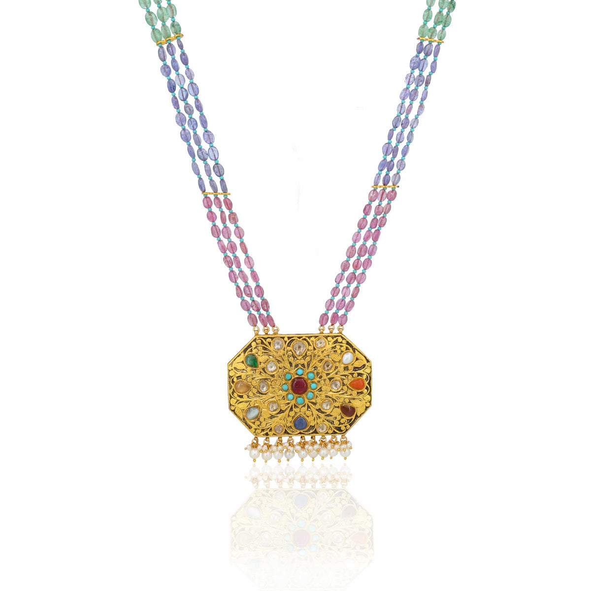 Dhanya Gold Diamond Pendant Necklace