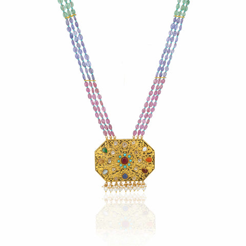 Dhanya Gold Diamond Pendant Necklace