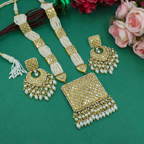 Chand Tara Gold Polki Pendant Set