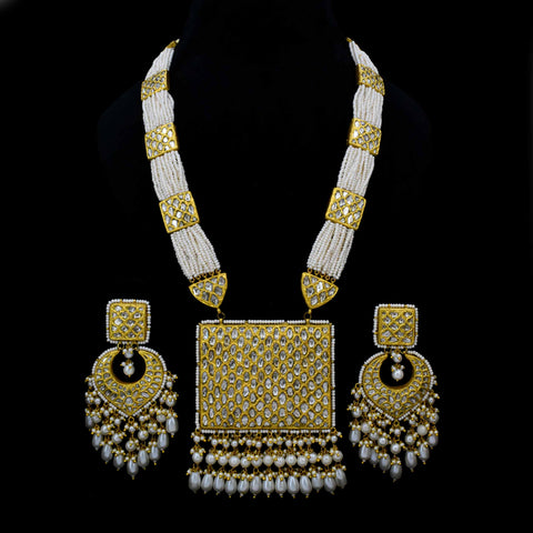 Chand Tara Gold Polki Pendant Set