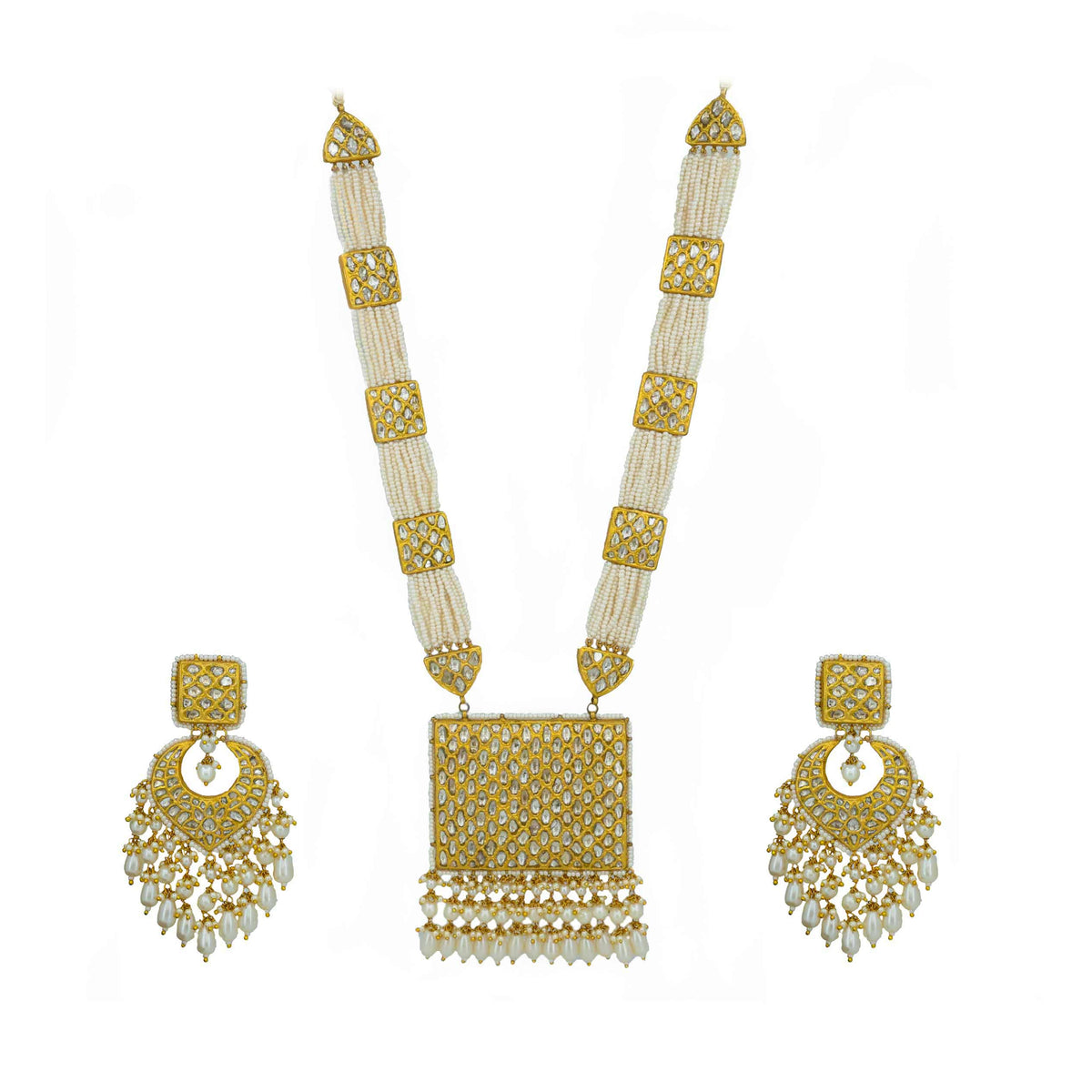 Chand Tara Gold Polki Pendant Set