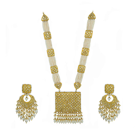 Chand Tara Gold Polki Pendant Set