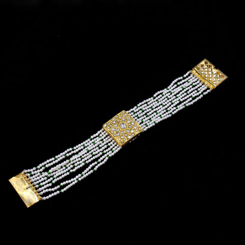 Polki Diamond Gold Bracelet