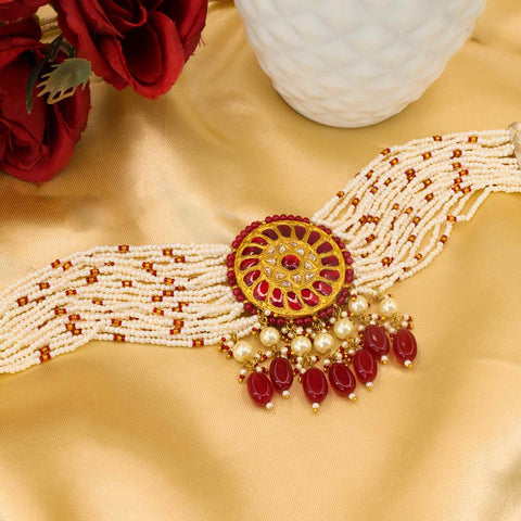 Syndicate Diamond Polki and Ruby Choker Necklace