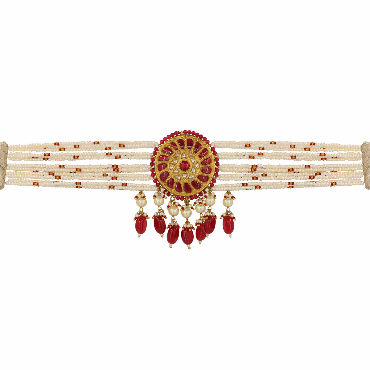 Syndicate Diamond Polki and Ruby Choker Necklace
