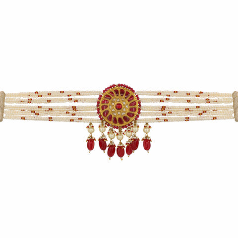 Syndicate Diamond Polki and Ruby Choker Necklace