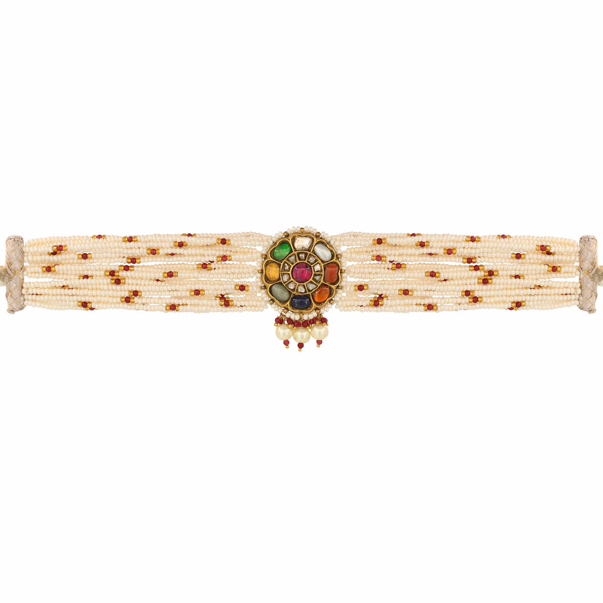 The Royal Gold Nine-Gemstone Choker Necklace
