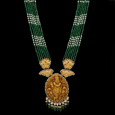 Shri Krishna Gold Temple Necklace