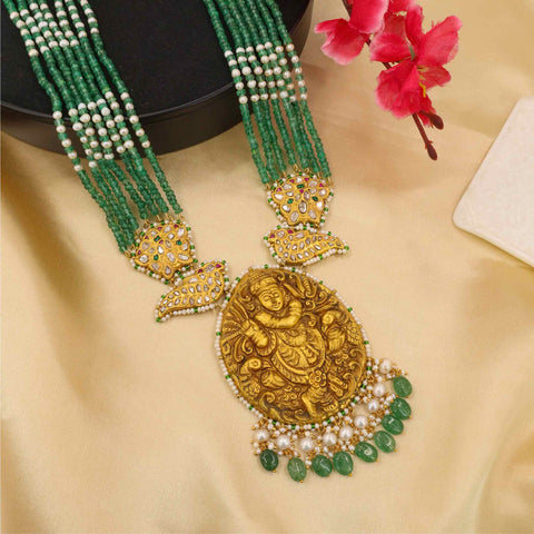 Shri Krishna Gold Temple Necklace
