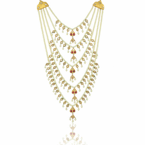 Vijaya Gold Diamond Pachlada Necklace