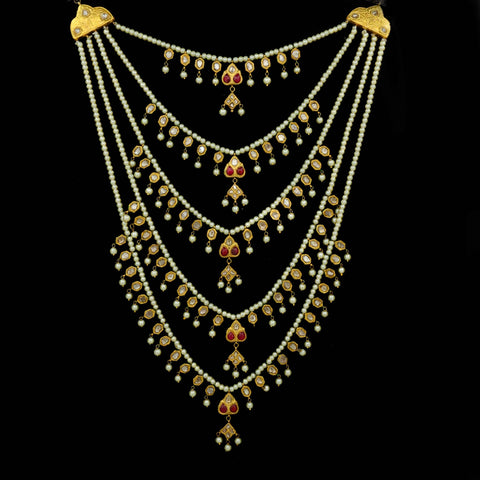 Vijaya Gold Diamond Pachlada Necklace