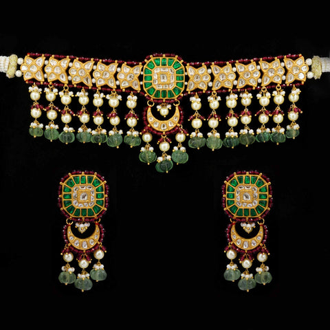 Royal Polki Choker Necklace Set