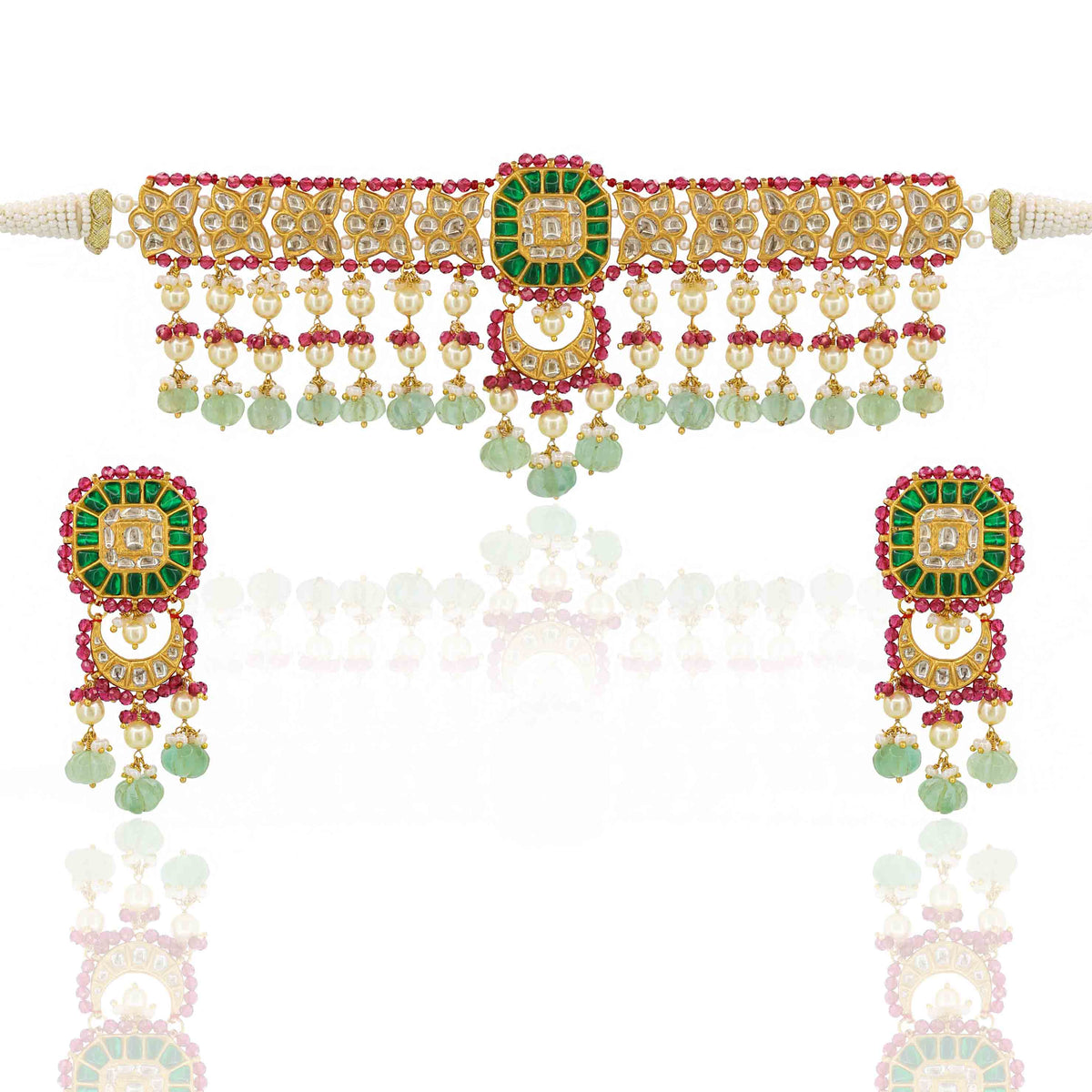 Royal Polki Choker Necklace Set