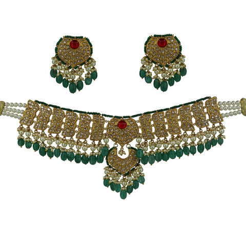 Majestic Gold Choker Set with Syndicate Polki Diamonds