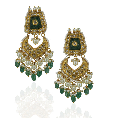 Gold Polki Necklace Set